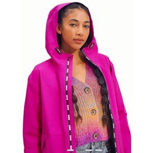 UGG Magenta Pink Dragonfruit Zip Up Hooded Rain Jacket Size XS